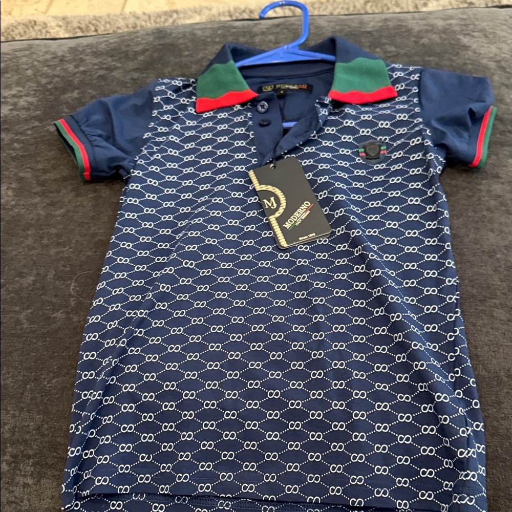 Moderno Navy Blue Kids Polo Shirt brand new size 6